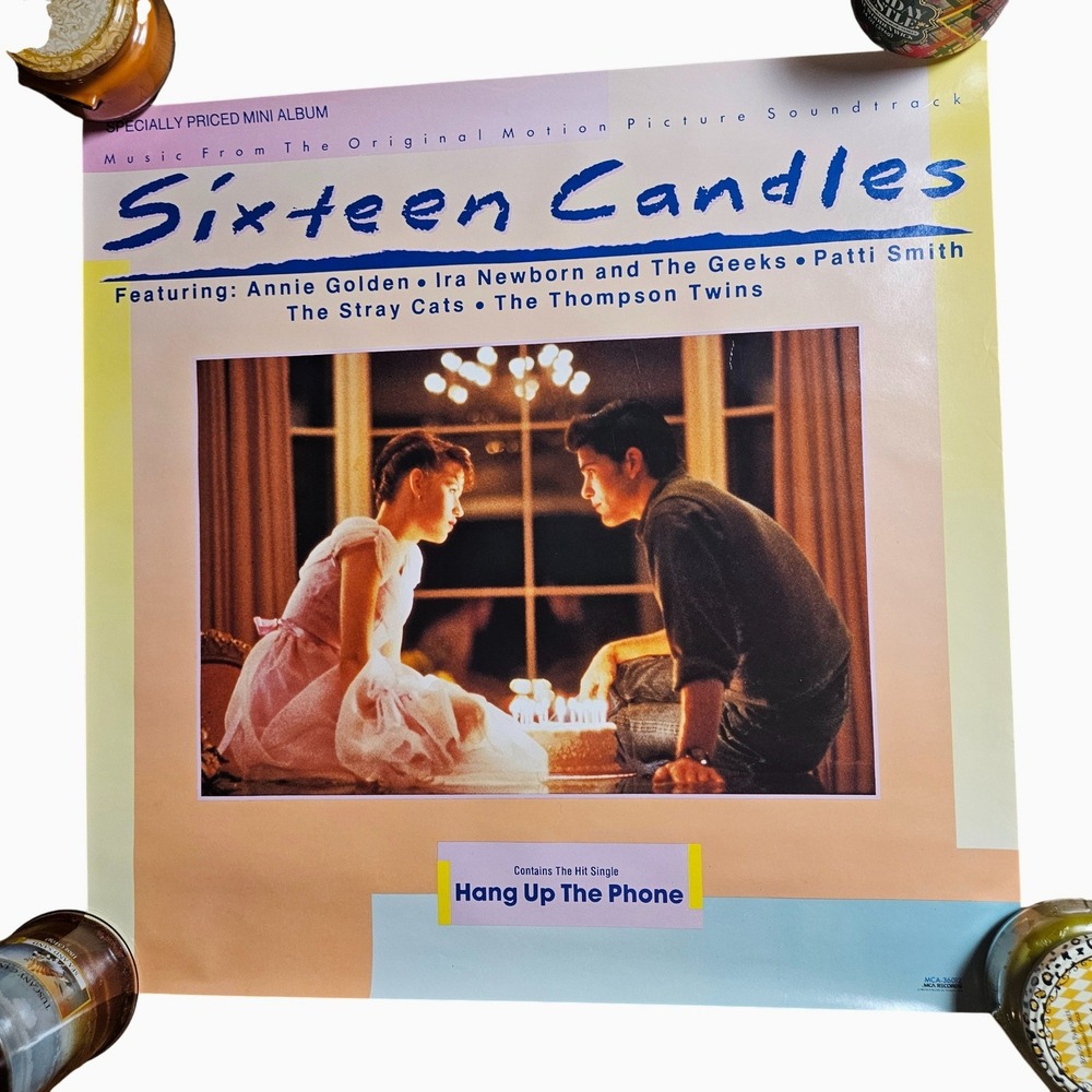 Sixteen Candles Movie‎ Soundtrack Promo Poster 24x24 Vintage 1984 MCA Records